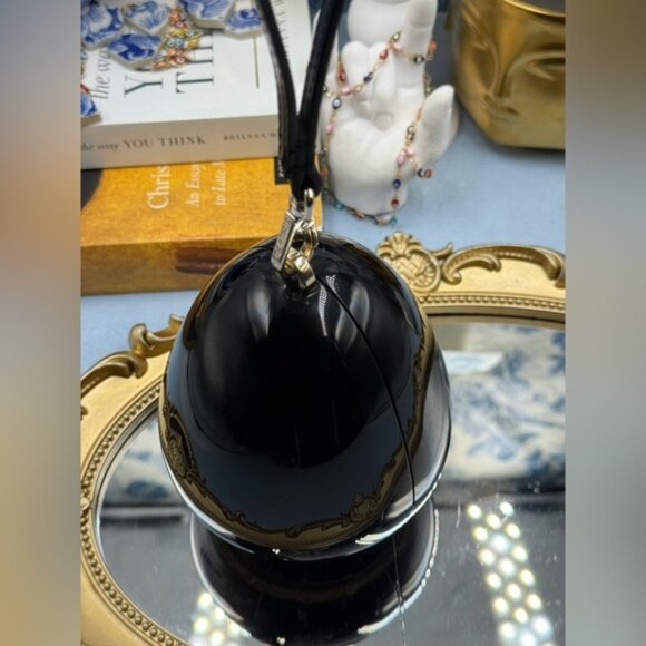 🆕 SIMONE ROCHA 🧿 NWOT Black Perspex Mini Handheld Egg Clutch - Picture 7 of 16